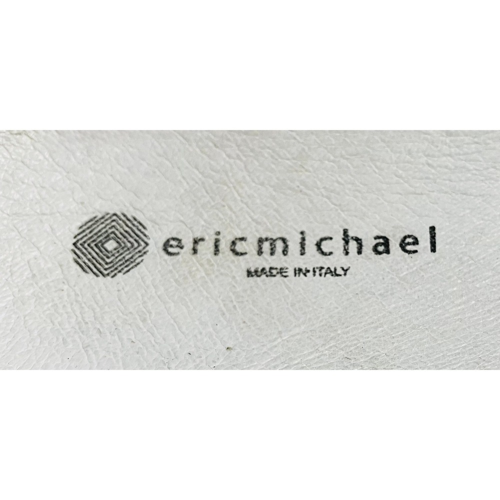 Eric Michael Marlo Front Zip Suede Sneakers Womens Size 9.5 Navy Blue from Italy - Picture 4 of 8